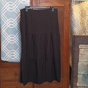 P-04 black tiered maxi skirt XXL Nine West
